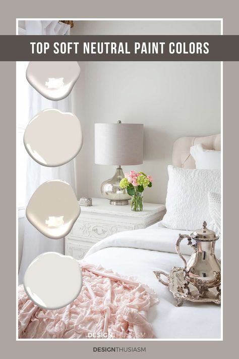 Are you looking for wall color ideas for an updated light and bright home? Here are the soft and pretty paint colors I've chosen for our home. Modern Parisian Decor, Girls Room Paint Colors, Neutral Bedroom Paint, Light And Bright Home, Wall Color Ideas, Girls Room Paint, Neutral Wall Colors, Bright Home, Country Interior Design