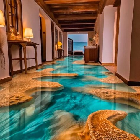 Resin Floor Ideas, Oceanside Restaurant, Epoxy Flooring Ideas, Castle Furniture, Epoxy 3d, Epoxy Board, New House Construction, Epoxy Floor Designs, Custom Pool Tables