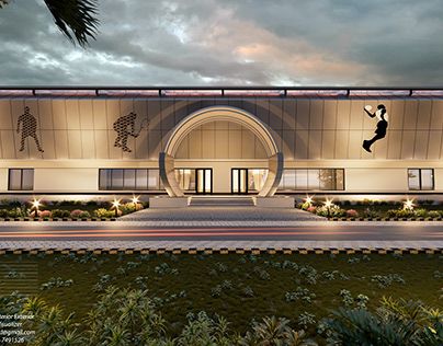 Sport Building Architecture, Sport Complex Architecture, Sports Complex Design, Sports Complex, Museum Architecture, Public Building, Facade Architecture, Extreme Sports, Autodesk 3ds Max