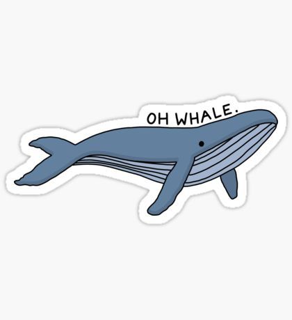 Oh Whale, Whale Illustration, Stickers Cool, Homemade Stickers, Iphone Stickers, Red Bubble Stickers, Posca Art, Bubble Stickers, Iphone Case Stickers