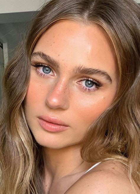 Neutral Makeup Ideas, No Make Up Make Up Look, Occasion Makeup, Sunkissed Makeup, Fresh Face Makeup, Wedding Hairstyles And Makeup, Makeup Looks For Green Eyes, Natural Everyday Makeup, Shimmery Eyeshadow