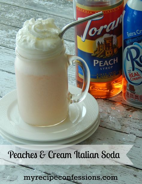 Sugar Free Syrup Recipe, Italian Cream Soda Recipe, Torani Syrup Recipes, Torani Recipes, Italian Sodas, Italian Cream Soda, Pineapple Lemonade, Homemade Soda, Italian Cream