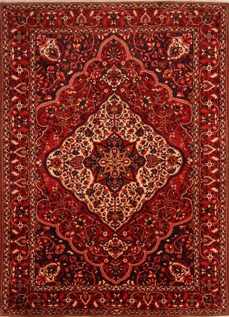 A beautiful Persian Bakhtiar area rug was hand knotted by traditional artisans in Iran. Like all our rugs, this rug comes with FREE SHIPPING and a no-questions-asked 30 day return policy. This  9x12 ft  rectangle  red carpet will be delivered to your door by FedEx or UPS. Rugman.com presents Persian Bakhtiar Rugs. Shop online and enjoy 110% Price Match, Free Shipping, 30-Day Worry Free Return. #rugman #rug #carpet #persianrug #bakhtiarrug Red Antique Rug, Persian Rug Drawing, Red Carpet Room Decor, Red Rug Aesthetic, Persian Rug Wallpaper Iphone, Persian Carpet Wallpaper, Persian Rug Wallpaper, Persion Rug, Persian Rug Aesthetic