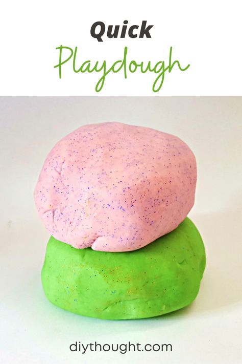 Quick Playdough Recipe - diy Thought Flour Crafts, Easy Playdough, Easy Playdough Recipe, Diy Playdough, Diy Kid Activities, K Crafts, Playdough Recipe, Fun For Kids, Food Words