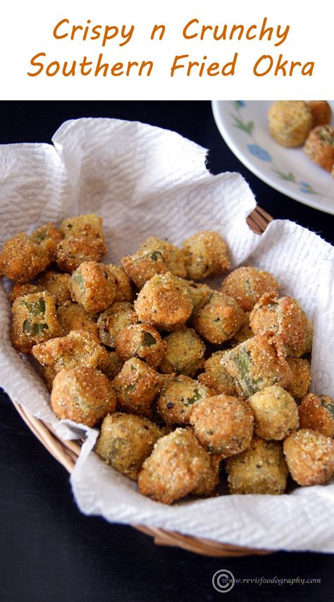 Fried Okra Recipe, Southern Fried Okra, Best Southern Recipes, Okra Fries, Okra Recipe, Recipes Soul Food, Southern Soul Food, Fried Okra, Deep South Dish