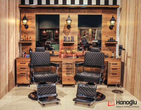 Barber Shop Wood Decor, Barbershop Decor, Barber Shop Chairs, Barber Equipment, Salon Hair Color, Barbershop Design, Shampoo Chair, Barber Shop Decor, Salon Suites