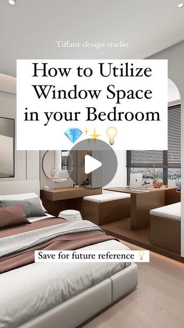 Tiffany design studio💎 on Instagram: "Bedroom’s window utilization 💎✨💡 • • • #tiffanydesignstudio #bedroomdesignideas #bedroomwindow" Small Bedroom Designs Indian, Bedroom Design Indian, Bedroom Window Design, Indian Bedroom Design, 2023 Bedroom, Modern Window Design, Instagram Bedroom, Indian Bedroom, Simple Bedroom Design