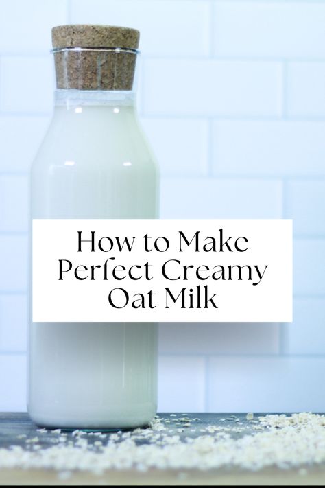 Learn How to Make Perfect Creamy Oat Milk with our easy, step-by-step guide! This homemade oat milk is smooth, creamy, and perfect for coffee, smoothies, or cereal. Using simple ingredients and a few easy steps, you can create delicious oat milk at home. Ideal for those seeking a dairy-free, vegan alternative. Visit our blog for the full recipe and enjoy the creamy goodness of homemade oat milk today! Make Oat Milk, Creamy Oat Milk, Coffee Sweets, Milk Substitute, Oat Milk Recipe, How To Make Oats, Hazelnut Milk, Nut Milk Bag, Vegan Milk