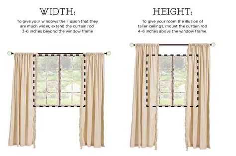 Never lose track of this project! PIN IT and ‘Like’ it on facebook so you’ll always be able to find it.   It’s amazing that a few simple adjustments to the way you hang your curtains can transform an entire room. Raising the height of the curtain rod, along with extending the width of the curtains beyond the window frame will give any room the illusion that it’s much larger that it really is.  Check it out for yourself…         (adsbygoogle = window.adsbygoogle || []).push({});       Cheers!... Eames Design, Hang Curtains, Curtains And Draperies, How To Hang, Cabinet Ideas, Drapery Panels, Hanging Curtains, Curtains Bedroom, Window Coverings