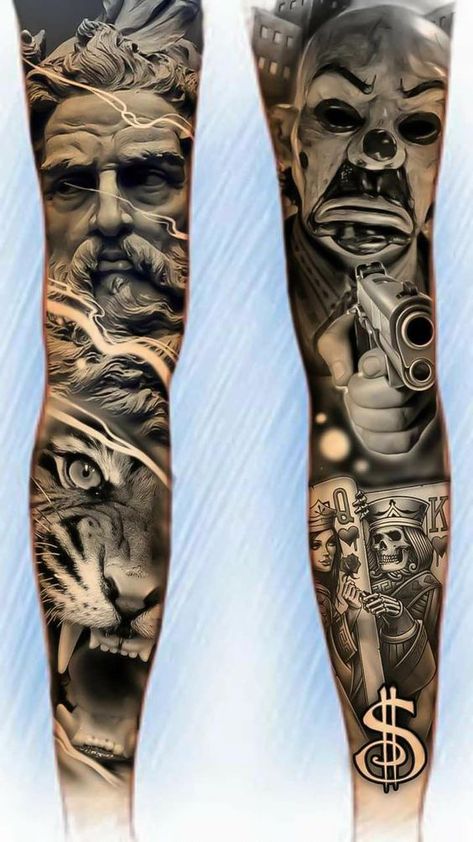 Untitled Gangsta Leg Sleeve, Gangsta Leg Tattoo, Full Leg Tattoo Men Design, Chicano Leg Tattoo, Chicano Leg Sleeve, Chicano Sleeve, Tattoo Pierna Hombre, Men Tattoos Arm, Cholo Tattoo