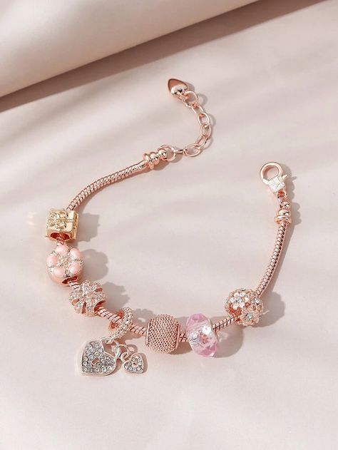 Bracelet Photo, Pandora Bracelet Designs, Pandora Jewelry Charms, Princess Jewelry, Bracelets Design, Bracelet Pandora, Heart Decor, Hand Bracelet, Bracelet Charms