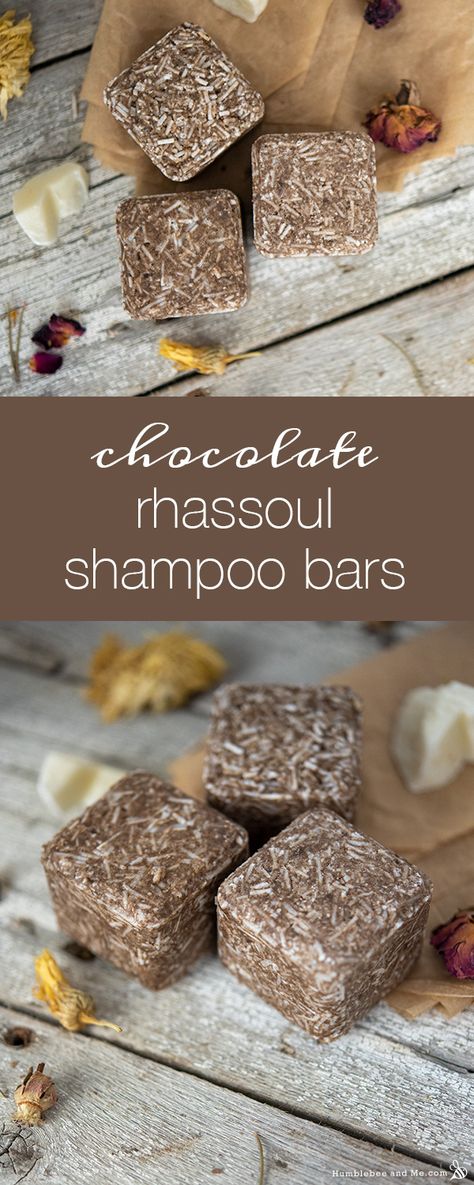 I’ve been working on these chocolatey, clay-spiked shampoo bars since early March, and I’m super excited to finally share them with you today! They’ve got a stunning, creamy lather that leaves your hair feeling fabulous, and I’m making them with … Continue reading → Rhassoul Clay Shampoo, Bijou Lab, How To Make Shampoo, Diy Shampoo Recipe, Diy Shampoo Bar, Christmas Gifts Diy Homemade, Shampoo Bar Recipe, Baking Soda For Hair, Baking Soda Benefits