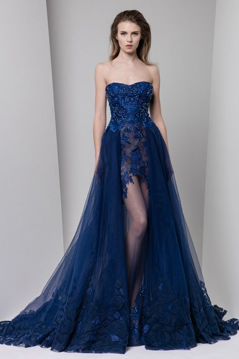 Navy Blue Prom Dress, Navy Blue Prom, Blue Prom Dresses, Navy Blue Prom Dresses, Blue Crush, Tony Ward, Beaded Bodice, فستان سهرة, Vogue Russia