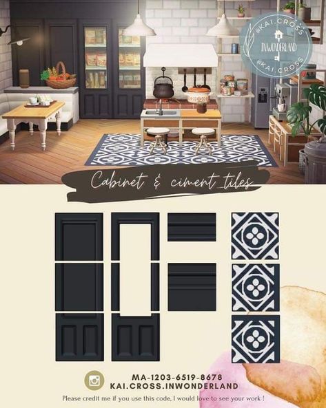 Acnh Cabinet Design, Acnh Black Window Code, Acnh House Flooring Codes, Acnh Designer Clothes Codes, Acnh Wallpaper Design Codes Black, Acnh Tile Code, Tiles Animal Crossing, Acnh Tile Design, Acnh Panel Pattern