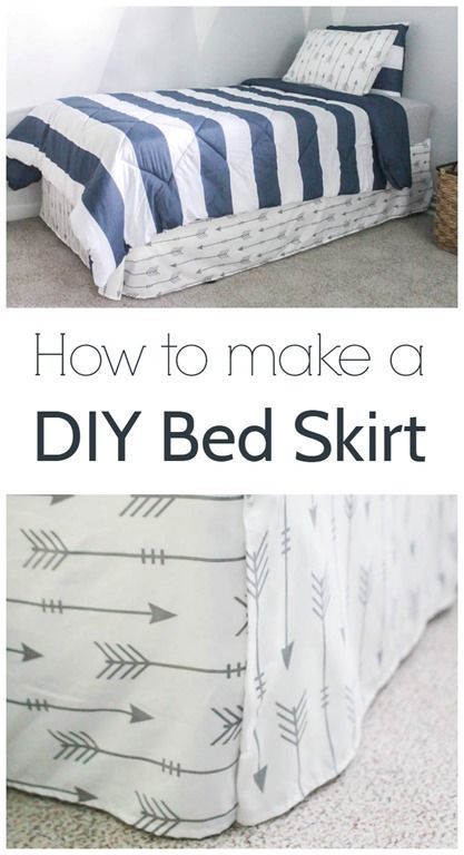 how to make a diy bed skirt, make a custom bed skirt using a flat sheet How To Make A Bedskirt, Bedskirt Diy, Diy Bedskirt, Diy Bed Skirt, Diy Bedding, Easy Bed, Make A Bed, Home Decor Sewing, Sewing Bee