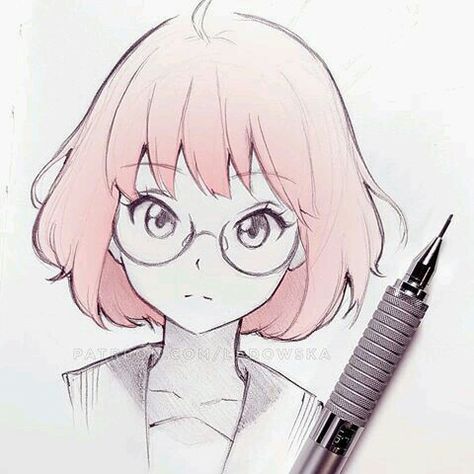 Mirai Kuriyama, Dibujos Anime Chibi, Anime Show, Couple Drawing, Drawing Eyes, New Glasses, Drawing Tutorials, Drawing Challenge, Anime Sketch