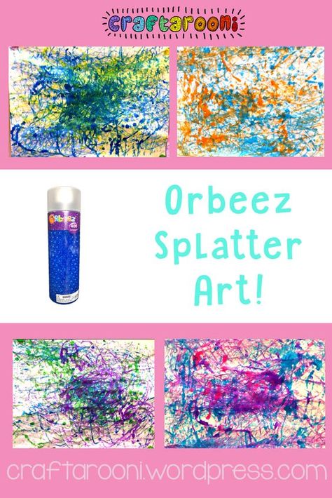 Make fun marble splatter paintings using Orbeez! #orbeez #splatter #paint… Orbeez Birthday Party Ideas, Orbeez Ideas Crafts, Things To Do With Orbeez, Orbeez Crafts, Orbeez Ideas, Joey Scouts, Adapted Art, Chopsticks Crafts, Vintage Classroom