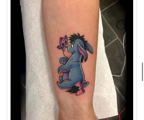 Eeyore Tattoo, Cute Disney Tattoos, Nc Tattoo, Winnie The Pooh Tattoos, Disney Sleeve Tattoos, Cool Wrist Tattoos, Fairy Tattoo Designs, Disney Tattoo, Cute Tattoos For Women