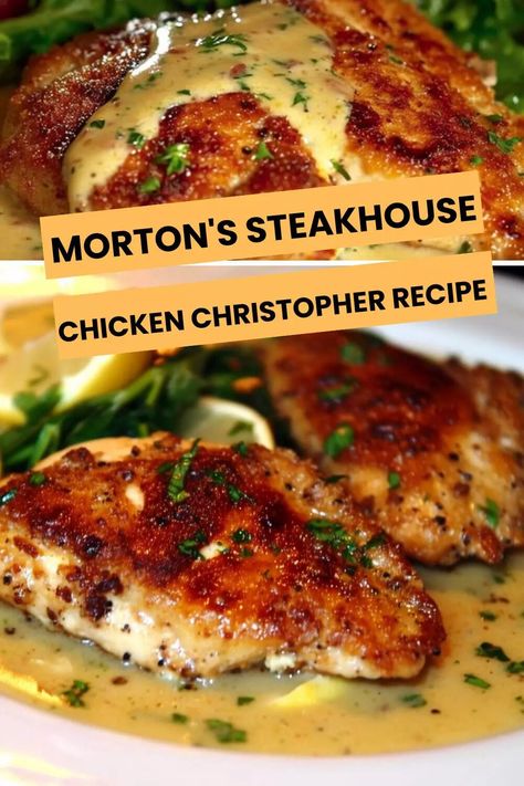 Morton’s Steakhouse Chicken Christopher Recipe – Hungarian Chef Chicken Horseradish Recipes, Chicken Tonight Country French Copycat, Mortons Steakhouse Chicken Christopher, Velvet Chicken Recipes, Chicken Recipes For Dinner Instant Pot, Chicken Au Poivre Recipe, Gourmet Chicken Recipes Fancy, Muenster Chicken Recipe, Church's Chicken Recipe