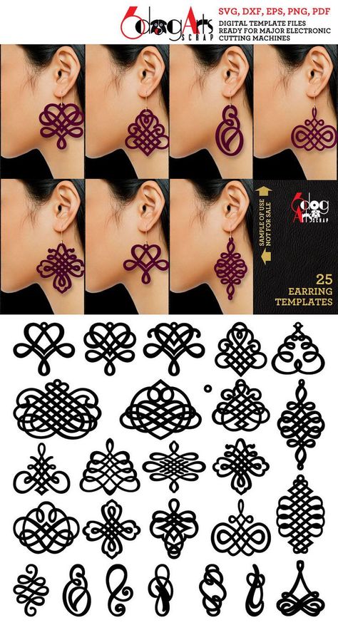 3d Tiskárna, Laser Engraved Earrings, Laser Cut Wood Earrings, Earring Svg, Laser Engraved Ideas, Projets Cricut, 3d Printed Jewelry, Laser Cut Jewelry, Laser Art