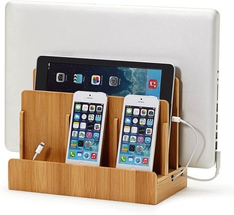 28 Surprisingly Stylish Organizers That Double As Home Decor Multi Charging Station, Charging Station Organizer, Useful Stuff, Charger Station, Usb Charging Station, Charger Stand, Watch Charger, Charging Dock, Desk Organizer