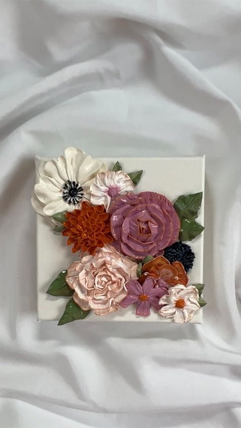 Swoosh, Crunch, Smoosh, Whoosh, and Ta-da! Which one is your favorite? 3d flowers piped with thick acrylic paint @gaffreyartmaterial… | Instagram Acrylic Piping Art, Flower 3d Painting, Piped Acrylic Painting, Piping Acrylic Paint, 3d Acrylic Flower Painting, Paint Piping Art, Piping Painting, 3d Paint Flowers, Thick Acrylic Painting