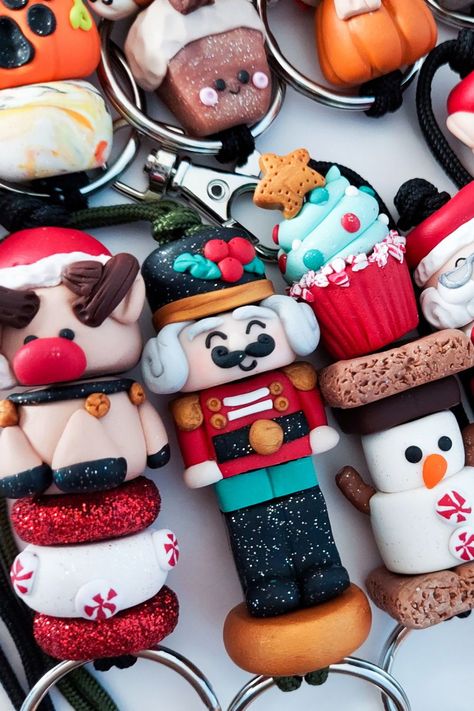 Polymer Clay Nutcracker, Teacher Lanyards, Nurse Lanyard, Diy Miniatures, Cute Lanyards, Clay Christmas, Clay Stuff, Polymer Clay Christmas, Teacher Lanyard