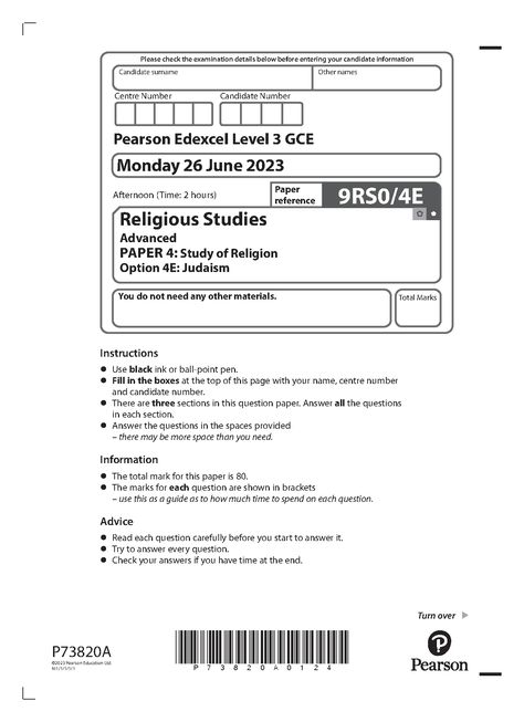 PEARSON EDEXCEL A LEVEL Religious Studies PAPER 4 2023 QUESTION PAPER (9RS0/4E: Judaism). DOWNLOAD OFFICIAL AND VERIFIED EDEXCEL PEARSON A LEVEL Religious Studies PAPER 4 2023 QUESTION PAPER on www.leakedexams.com INSTANTLY. https://leakedexams.com/item/1366/pearson-edexcel-a-level-religious-studies-paper-4-2023-question-paper-9rs04e-judaism Psychology A Level, Chemistry Paper, A Level English, A Level History, A Level English Literature, Economic Environment, Physical Chemistry, Past Exam Papers, Business Paper