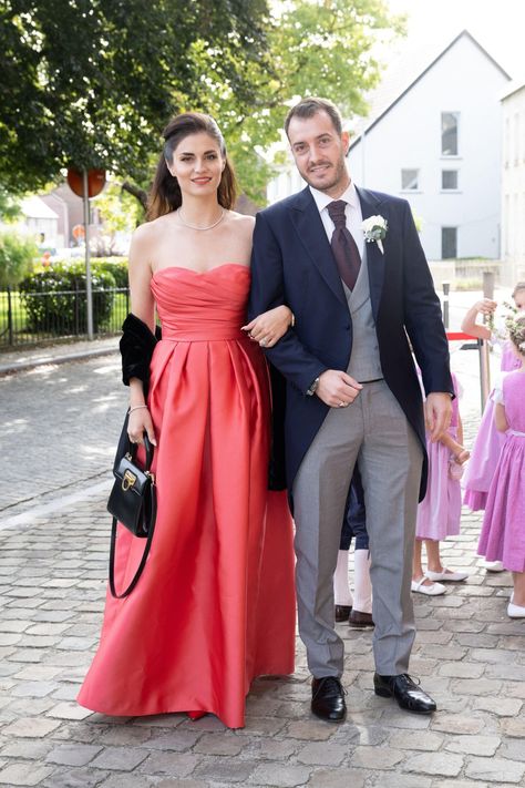 Inside the gilded, aristocratic wedding of Archduke Alexander of Austria and Countess Natacha Roumiantzoff-Pachkevitch | Tatler Aristocratic Wedding, Floor Length Veil, Morning Suits, Queen Rania, Grand Duke, First Anniversary, Periwinkle Blue, Classic Chic, Royal Weddings