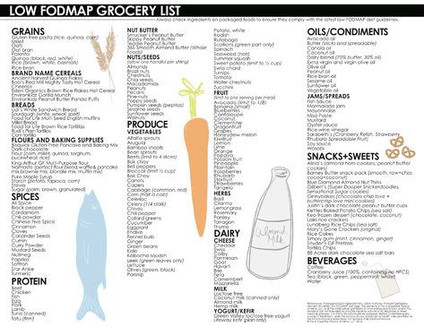 Low Fodmap Grocery List, Fodmap Grocery List, Fodmap List, Training Food, Low Fodmap Diet Recipes, Ibs Diet, Fodmap Diet Recipes, Ibs Recipes, Food Map