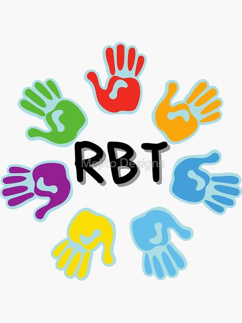 "RBT - Colorful hands - Applied Behavior Analysis - ABA - Behavioral therapy" Sticker by FlashbulbART | Redbubble Aba Quotes Funny, Rbt Quotes, Aba Quotes, Board Pictures, Speech Pathologist, Applied Behavior Analysis, Vision Board Images, Vision Board Photos, Vision Board Pictures