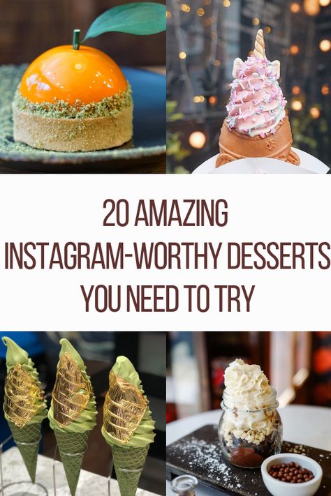 Eye Catching Desserts, Best Restaurant Desserts, Restaurant Style Desserts, Unique Desserts Creative Food, Trendy Desserts 2024, Dessert Trends 2024, Fanciest Desserts, Instagramable Desserts, Trending Desserts 2024