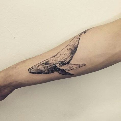 Whale Tattoos For Men, Whale Tattoos Men, Whale Tattoo Men, Wale Tattoos, Blue Whale Tattoo, Tattoo Whale, Humpback Whale Tattoo, Tattoos Ocean, Tattoos Forearm