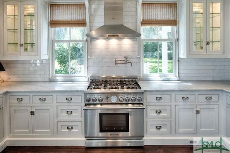 Window Above Stove, Kitchen Hood Ideas, Kitchen Hood Design, Spanish Interior, Windows Ideas, Lake House Kitchen, John Wesley, Dream Kitchens Design, Cape House