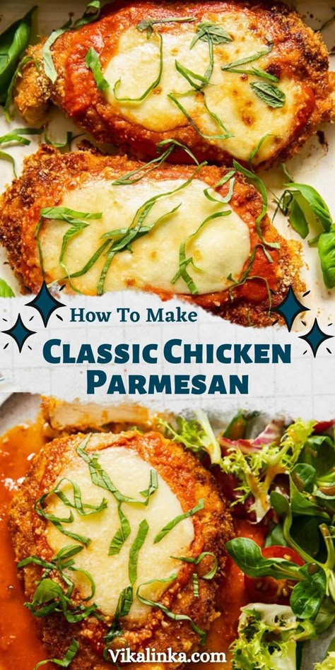 Authentic Chicken Parmesan, Best Chicken Parmesan, Chicken Parmigan, Chicken Parmasean Chicken, Chick Parmesan Recipes, Chicken Parmagania Recipe Easy, Chicken Parmagania, Fried Chicken Parmesan Recipe, Best Chicken Parmesan Recipe