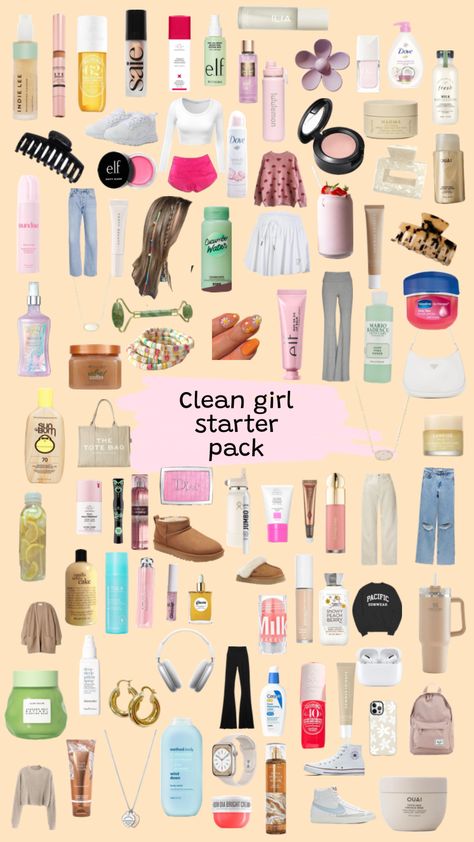 Comment what starter pack I should do next!!! Aesthetic Starter Pack, Summer Starter, Dove Beauty, Indie Lee, Basic Girl, Simple Skincare Routine, Perfect Skin Care Routine, Soft Girl Aesthetic, Diy Hair Care