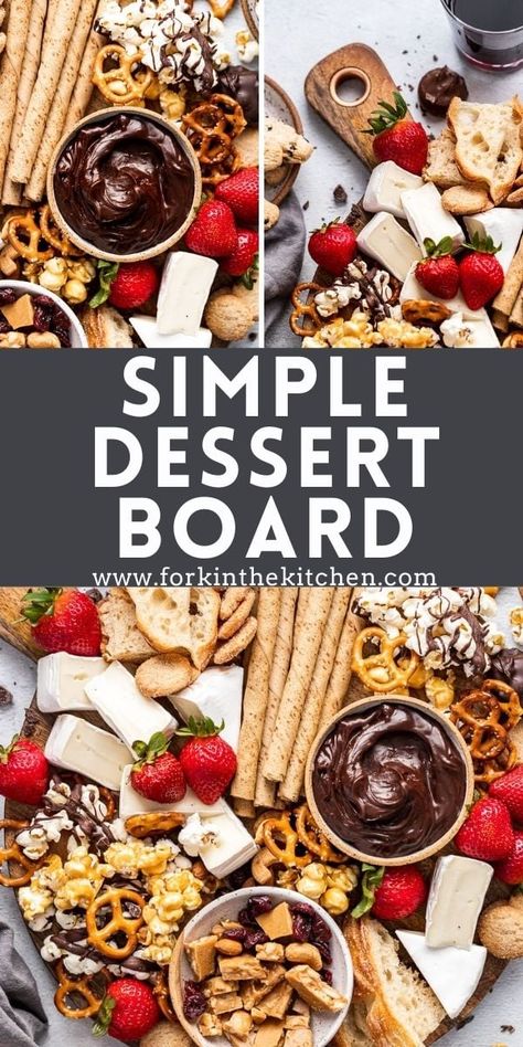 Put together a simple DIY dessert charcuterie board to enjoy with friends, family, or your special someone. It's perfect for get-togethers or holidays, and is completely customizable! Buttercream Board, Dessert Charcuterie Board, Dessert Charcuterie, Enjoy With Friends, Diy Dessert, Dessert Board, Night Recipes, Homemade Recipes Dessert, Simple Dessert