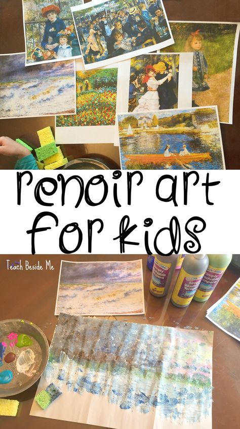 Impressionism Artists, Art Projects For 2nd And 3rd Graders, Famous Artist Art Projects For Kids, Art Show Preschool, Impressionism Art Projects, Renoir Art, Classe D'art, Montessori Art, Artist Project