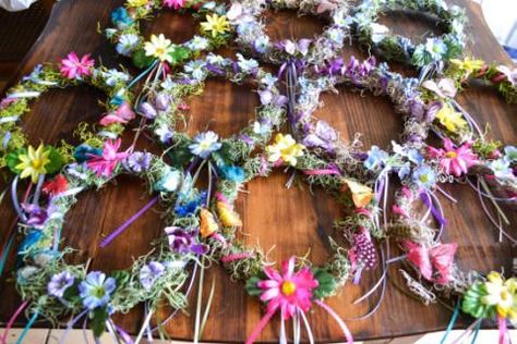 Diy Fairy Party, Fairy Crowns Diy, Woodland Fairy Crown, Fairy Party Ideas, Fairy Crowns, Fairy Party Decorations, Woodland Fairy Party, Diy Woodland, Enchanted Forest Party