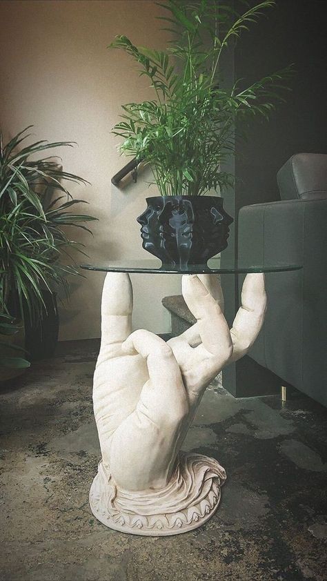 Statue Furniture, Weird Furniture, Black Bedroom Design, Unique Furniture Pieces, Apartment Decor Inspiration, Creative Furniture, Trik Fotografi, Home Design Decor, Dream House Decor