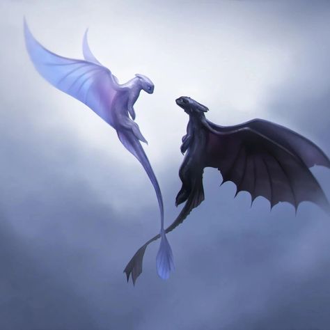 How To Train Your Dragon Painting, Httyd Toothless And Light Fury, Tattoo Toothless, Lightfury Art, Night Fury Art, Light Fury Art, Toothless X Light Fury, Light Fury Dragon, Toothless And Light Fury