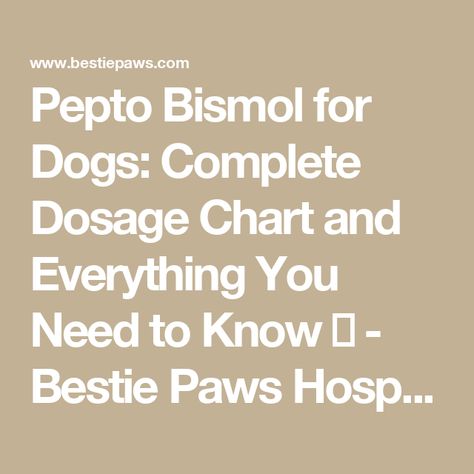 Pepto Bismol for Dogs: Complete Dosage Chart and Everything You Need to Know 🐾 - Bestie Paws Hospital Otc Meds For Dogs, Pepto Bismol For Dogs Dosage, Pepto Bismol For Dogs, Pepto Bismol Tablets, Pepto Bismol, Black Stool, Pregnant Dog, Upset Stomach, Stomach Acid