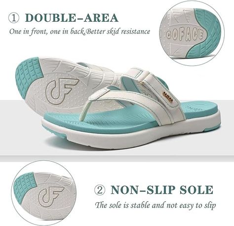 Limited time deal $25.99 (24% Off)(List Price: $33.99) COFACE Womens Fashion Orthotic Flip Flops Ladies Slip On Lightweight Athletic Yoga Mat Cushion Thong Sandals With Comfortable Plantar Fasciitis Arch Support Orthotic Flip Flops, Arch Support, Thong Sandals, Yoga Mat, Flip Flops, Slip On, Yoga, Sandals