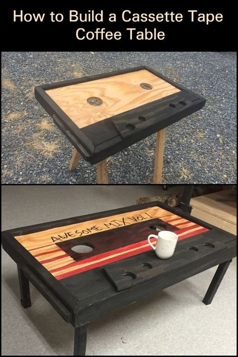 Diy Cassette, Unique Furniture Design, Unique Coffee Table, Deco Originale, Diy Coffee Table, Funky Furniture, Cassette Tape, Dream House Decor, Diy Wood Projects