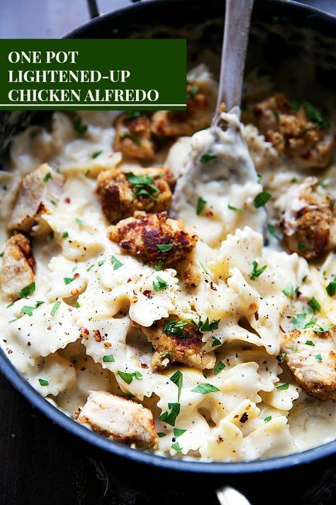 Chicken Parmesan Alfredo, Rainy Day Dinner, Dinner One Pot, Pasta Dinner Ideas, Chicken Italian, One Pot Chicken Recipes, Healthy One Pot Meals, Low Calorie Chicken, Chicken Alfredo Pasta