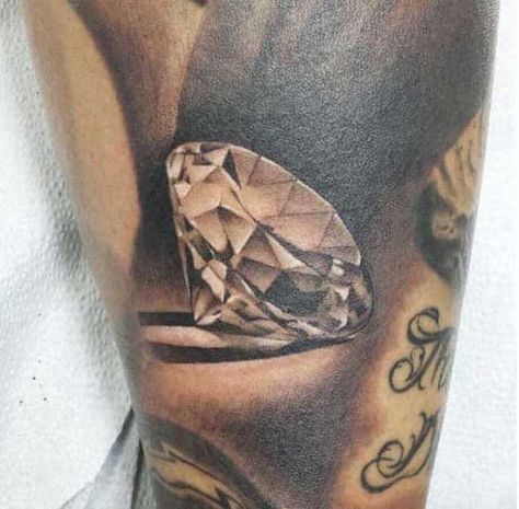 Diamond Tattoos for Men - Ideas and Inspiration for Guys Diamond Sleeve Tattoo, Black Diamond Tattoo, Black Diamond Tattoos, Diamond Tattoo Designs, Tattoo Sleeve Filler, Diamond Tattoo, Catrina Tattoo, Tattoo Filler, Tattoo Magazine