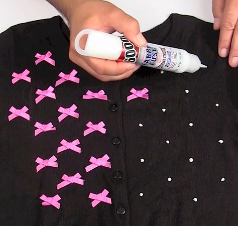 Mark Montano: Simple No-Sew Bow Cardigan DIY Diy Bow Cardigan, Cardigan Diy, Mark Montano, Sew Bow, Cardigan Ideas, No Sew Bow, Simple Cardigan, Diy Cardigan, Bow Cardigan