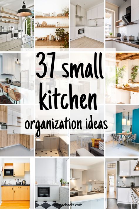 If you have a small kitchen then you know how difficult it is to organize a kitchen with barely no cabinets! Learn these 37 small kitchen ideas for organizing here. Small Kitchen Organization Ideas, Small Kitchen Counter, Apartment Kitchen Organization, Small Kitchen Pantry, Kitchen Arrangement, Kitchen Counter Organization, Kitchen Organization Ideas, Small Kitchen Cabinets, Kitchen Storage Hacks