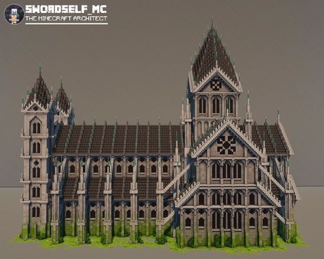 Swordself | This is my first attempt at building a gothic cathedral, hope u like it :) ——————————————— #minecraft #minecraftarchitecture... | Instagram Minecraft Cathedral Tutorial, Minecraft Medieval Cathedral, Minecraft Cathedral Ideas, Gothic Cathedral Minecraft, Minecraft Gothic Cathedral, Minecraft Cathedral Interiors, Gothic Church Minecraft, Minecraft Cathedral Blueprints, Gothic Minecraft Castle