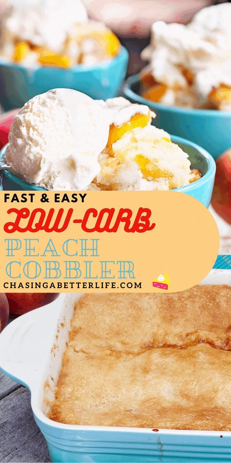 Low Carb Cobbler, Keto Peach Pie Recipe, Peach Cobbler Keto Recipe, Keto Peach Recipes, Low Carb Peach Cobbler Easy, Low Carb Peach Dessert, Low Carb Peach Recipes, Keto Peach Cobbler Easy, Low Carb Peach Pie